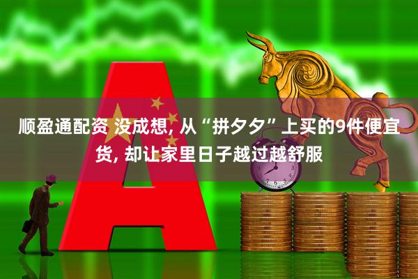 顺盈通配资 没成想, 从“拼夕夕”上买的9件便宜货, 却让家里日子越过越舒服